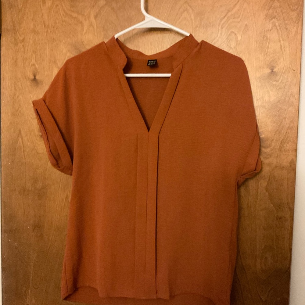 Rust Orange Blouse